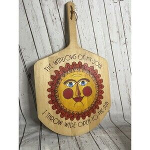 Wooden Hand Painted Laser Engraved Pizza Peel Kitchen Decor Only Sun Art Quote